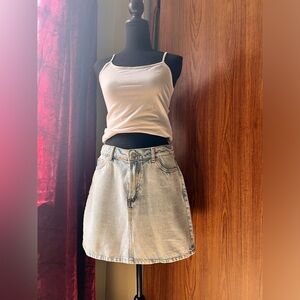 Denim light blue skirt